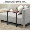 C-shaped Waterproof Outdoor Side End Table with Ceramic Top - 4 of 4
