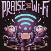 Men's Design By Humans Praise the Wifi Funny Evil Worship Cats By EduEly T-Shirt - 2 of 4