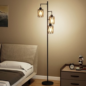 Racxily 67'' Tree-Shaped Floor Lamp with 3 Lights ¨C Foot Switch Included & Easy Assembly - 1 of 4