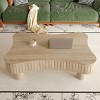 42" Lift Top Coffee Table with Hidden Storage,Fluted Panels,Rounded Corners,Hydraulic Lift for Living Room-Maison Boucle - 3 of 4