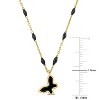 EVERLY JEWELRY | 14K Yellow Gold Black Enamel Butterfly Station Necklace - 18 inch - 4 of 4
