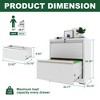 NicBex 2 Drawer File Cabinet with Lock,Office Cabinet with Handle Free Design,Modern Storage Cabinet,Filing Cabinet for Home Office - 3 of 4