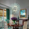 LLHZSY Modern Firework Sputnik Chandelier Crystal Pendant Lighting - 8/9/12 Lights - Gold/Chrome/Gold and Turquoise/Chrome and Turquoise - 3 of 4
