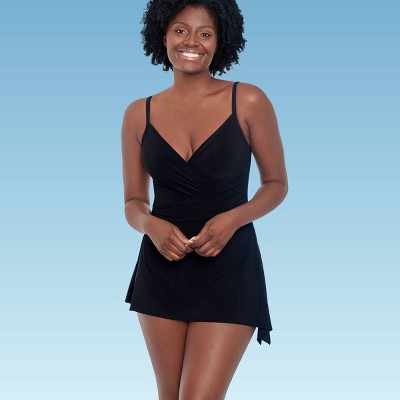 swim dress black