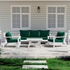 WestinTrends Avalon Outdoor 6-Piece Modular Sectional Patio Furniture Sofa Set, White/Green - 2 of 4
