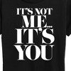 Women's - Instant Message - Its Not Me Its You Short Sleeve Graphic T-Shirt - 2 of 4