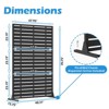 DSVIMOY Privacy Screens and Panels, Freestanding Outdoor Indoor Privacy Screen,Patio Decorative Privacy Screen, Black, 48.31"*15.75"*70.75" - 3 of 4