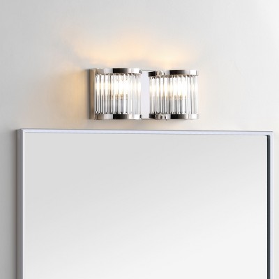 Karter Chrome and Clear Glass 12" Modern Wall Sconce