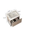 NicBex Bathroom Vanity with Sink,Bathroom Sink Vanity with Drawer and Open Shelf,36/30/24 inch Bathroom Sink Cabinet for Bathroom,Oak/Walnut - 3 of 4