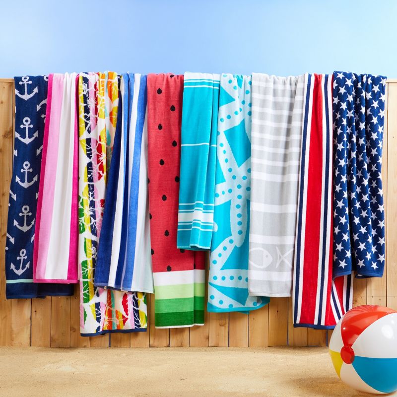 Market & Place 2-Pack Cotton Printed Beach Towel Set, 5 of 7