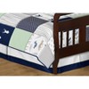 Sweet Jojo Designs Gender Neutral Unisex Toddler Bedding Set Woodsy Blue, Green and Grey 5pc - 4 of 4