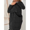 Imily Bela Womens Winter Warm Hooded Mid Quilted Puffer Down Coat with Pockets - 3 of 4