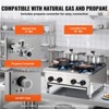 VEVOR Commercial Gas Stove with 4 Burners, Propane and Natural Gas Countertop Cooking Stove Range, Stainless Steel Gas Hot Plate - 4 of 4