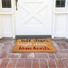 Juvale Coco Coir Door Mat, 4th of July Outdoor Decor, Non-Slip Welcome Mats, 30 x 17 in - Letter Print Pattern - 3 of 4