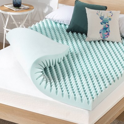 Mellow Egg Crate Memory Foam Cooling Gel Infusion 4" Mattress Topper