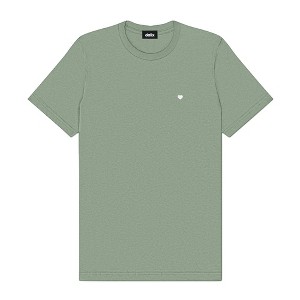 Dalix Mens Lil Heart Midweight Cotton Tee - 1 of 4