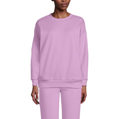 Lands' End Women's Serious Sweats Relaxed Long Sleeve Crew Neck Sweatshirt