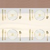 Unique Bargains  Light Elegant Romantic Chiffon Table Runner 27.5" x 118" 2 Pcs - 3 of 4