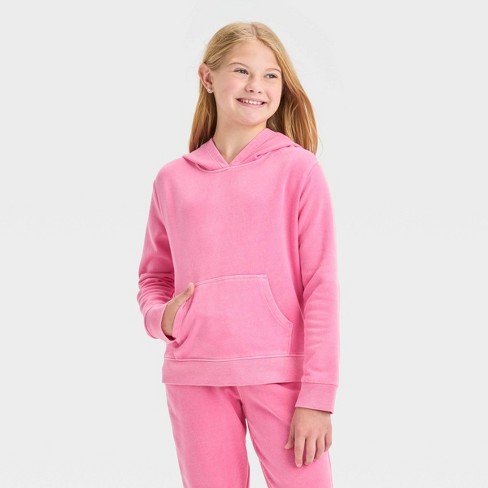 Hanes Kids' Comfort Blend Eco Smart Hoodie - Pink M : Target