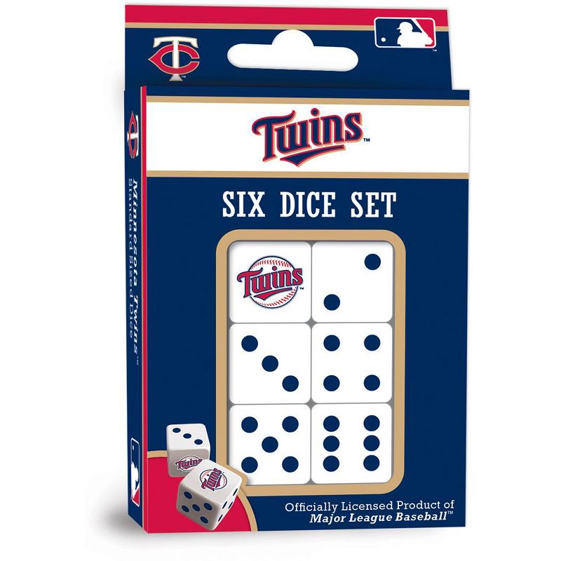 MasterPieces Officially Licensed MLB Minnesota Twins - 6 Piece D6 Gaming Dice Set Ages 6 and Up, 1 of 5