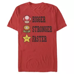 Men's Nintendo Mario Bigger Stronger Faster T-Shirt