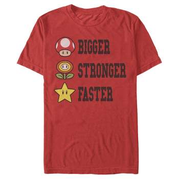 Men's Nintendo Mario Bigger Stronger Faster T-Shirt