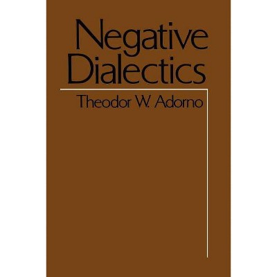 Negative Dialectics - (Negative Dialectics Ppr) 2nd Edition by  Theodor Wiesengrund Adorno (Paperback)