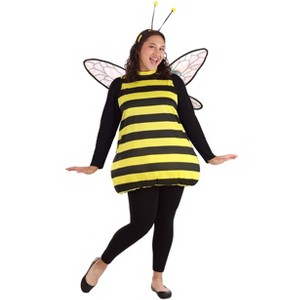 HalloweenCostumes.com Plus Size Buzzin' Bumble Bee Adult Costume - 1 of 4