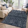 Bohemian Geometric Pattern Rug, Living Room Area Soft Rug, Foldable Machine Washable Rug, Low Pile Non-Slip Non-Linting, Rug, Bedroom, Home Office - 2 of 4