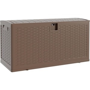 Outdoor Storage Box with Lid, Weather-Resistant Plastic Deck Box, Lockable Outdoor Storage Bin for Patio Furniture, Gardening Tools and Accessories - 1 of 1