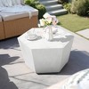 UPHA 28-Inch Hexagon Outdoor Coffee Table – Magnesium Oxide Coffee Table for Patio, Backyard & Garden - 4 of 4