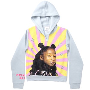 Girls' That Girl Lay Lay Princess Slaya Hoodie - Gray - 1 of 2