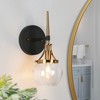 LNC Capensis 4.91-in W 1-Lights Matte Black and Polished Gold Globe Modern/Contemporary  Wall Lights - 2 of 4