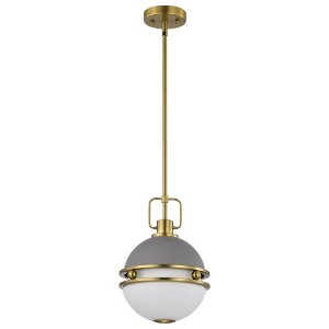 Nuvo Lighting Everton 1 - Light Pendant in  Matte Gray - 1 of 4
