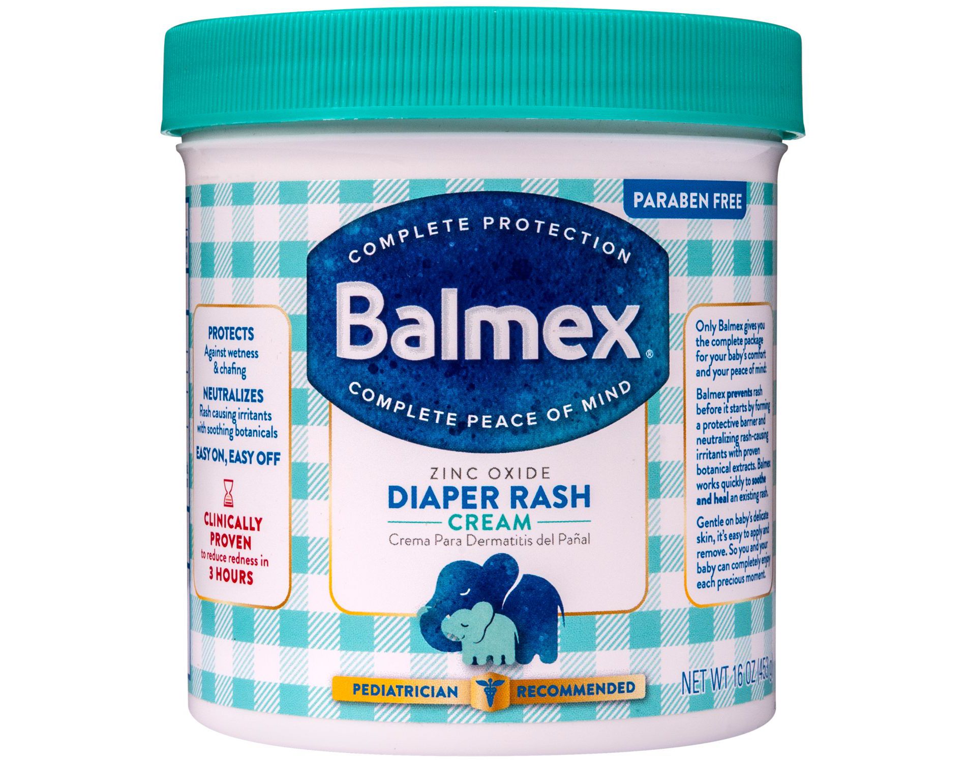 Balmex Complete Zinc Oxide Protection Diaper Rash Cream, 16 Oz