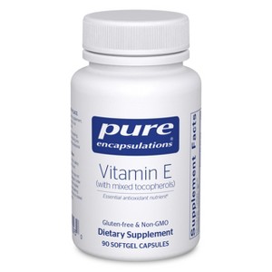 Pure Encapsulations Vitamin E (With Mixed Tocopherols) - Antioxidant Protection & Cellular Function - Non-GMO - 1 of 4
