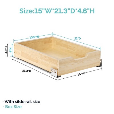 HomLux Pull Out Cabinet Organizer with Soft Close 16.5-W x 21-in D Cabinet Drawers Slide Out for Kitchen Base Cabinet — фото 2