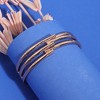 SOHI Women's Champayne Gold Minimal Metallic Bracelet - 2 of 4