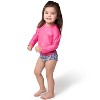 Gerber Baby and Toddler Long Sleeve Solid Swim Rashguard - Pink - 6-9 Months - 4 of 4