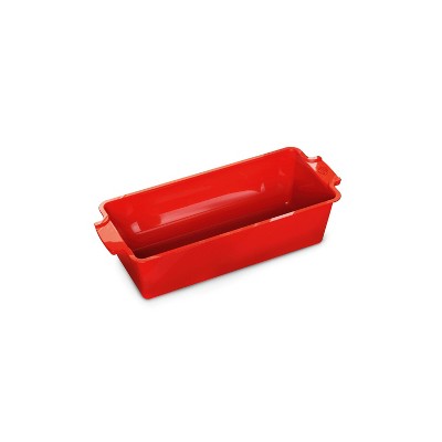 Peugeot Saveurs Appolia Red Ceramic 2 Quart Rectangular Loaf Pan
