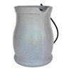 FCMP Outdoor Catalina 45 Gallon Water Rain Catcher Barrel with Flat Back for Watering Outdoor Plants, Gardens, and Landscapes, Light Granite (2 Pack) - 3 of 4
