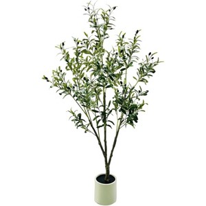 Fake Black Olive Tree with Pot, Faux Olive Tree 7Ft, Indoor Tall Artificial Plants Potted for Indoor Outdoor Living Room Home Restaurant Store - 1 of 4