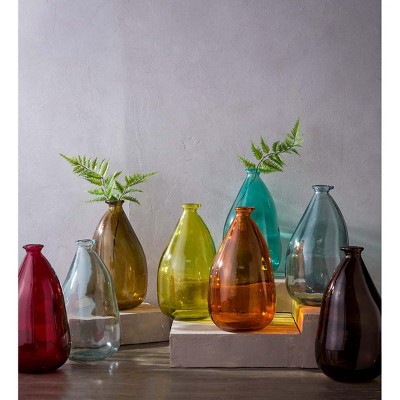 VivaTerra Oblong Recycled Glass Balloon Vase, 14"