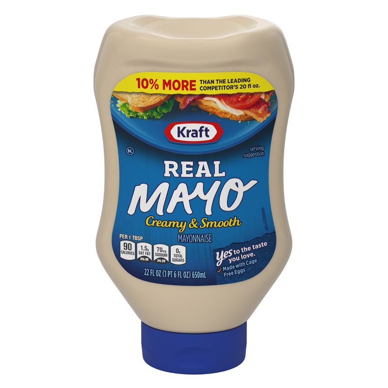 Kraft Real Mayonnaise Squeeze Bottle - 22 fl oz, 1 of 16