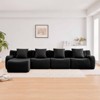 Aukfa Modular Teddy Fabric Sofa,Convertible Modular Sectional Sofa Set , 4-Seats with 1/2 Ottoman Soft Boneless Design for Living Room - 3 of 4