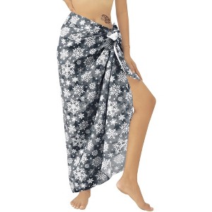 HAPPY BAY WoMen's Christmas Short Beachwear Cover-Up Coverups Bathing Suit Swim Cover Up Swimwear Wraps Sarong Beach Pareo - 1 of 4