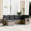 vidaXL Garden Sofa Set Grey, Dark Grey - 2 of 4