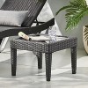 Vynxaria Patio End Tables - 15-Inch Gray Outdoor Antibes Wicker Accent Table - 3 of 4