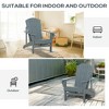 Maggift Patio Accent Chairs, Plastic Adirondack Chairs with Cup Holders, Lawn Chairs for Patio, Garden, Poolside, Gray, 28.5"*38.25"*36.5" - 2 of 4