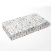 Bacati - Jungle Safari Boys Aqua/Orange Muslin 4 pc Crib Bedding Set with 2 Fitted Sheets - 3 of 4